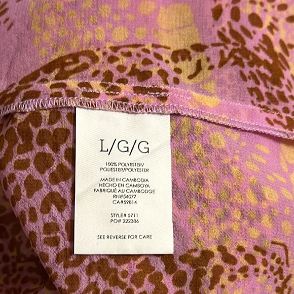 CAbi Pink Leopard Print Button Down Shirt - Picture 10 of 11
